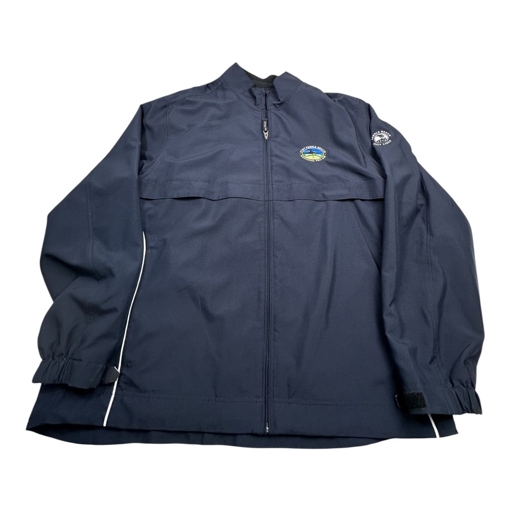 Cutter Buck CB Windtec Pebble Beach Golf Links Mens XL Navy Full‎ Zip Jacket
